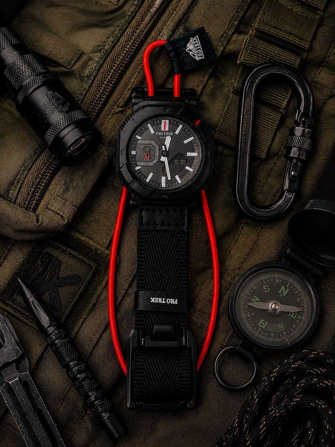 Casio Pro Trek Rugged Outdoor Analog-Digital Tactical Sport Watch