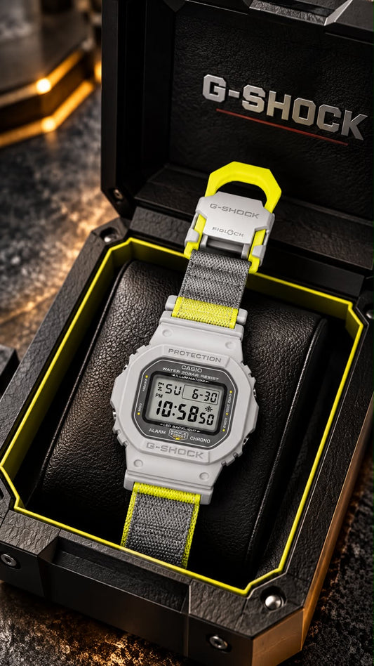 Casio G-Shock DW-5600MNC Square Digital Watch with FIDLOCK® Magnetic Strap Collection