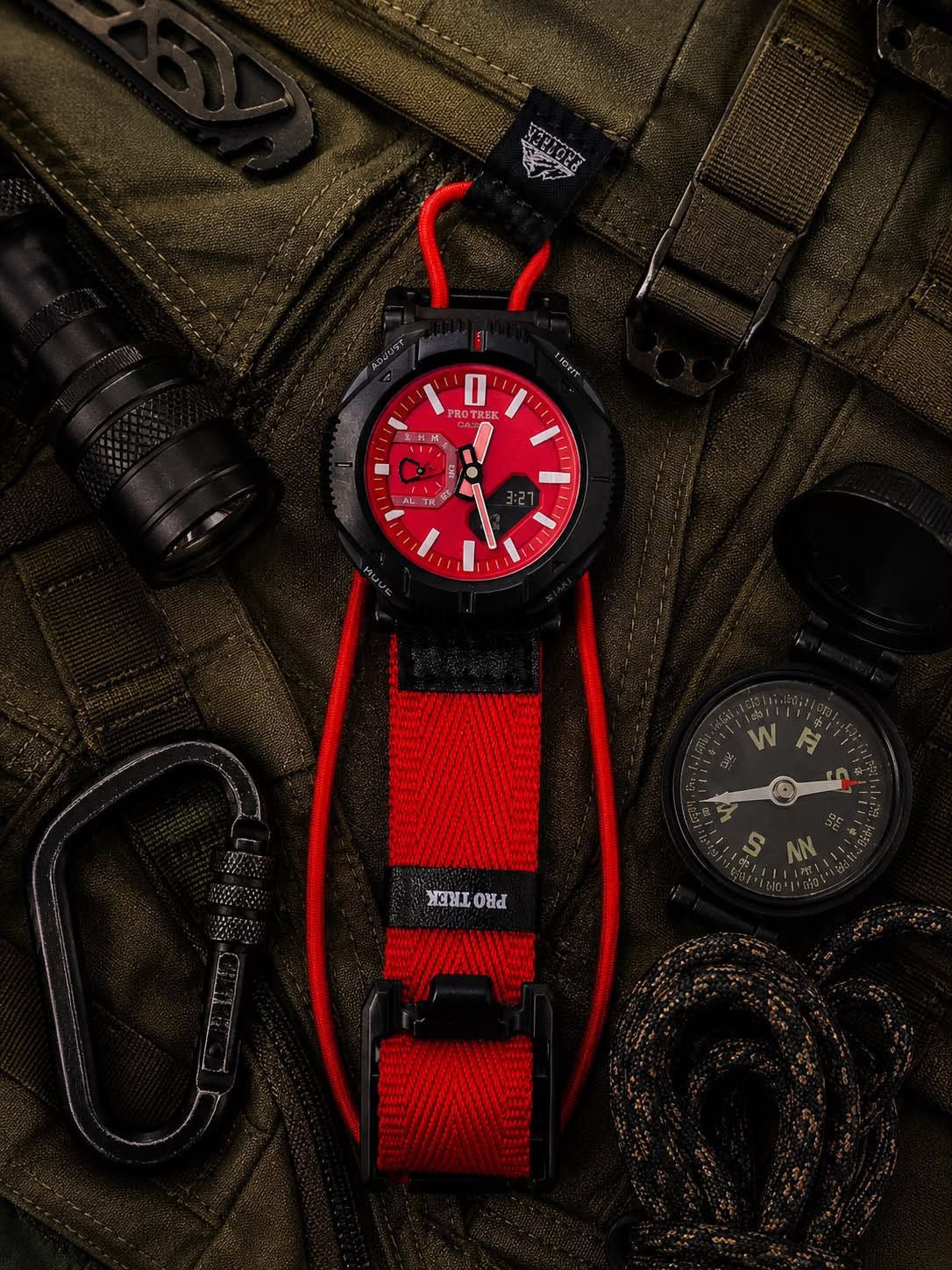 Casio Pro Trek Rugged Outdoor Analog-Digital Tactical Sport Watch