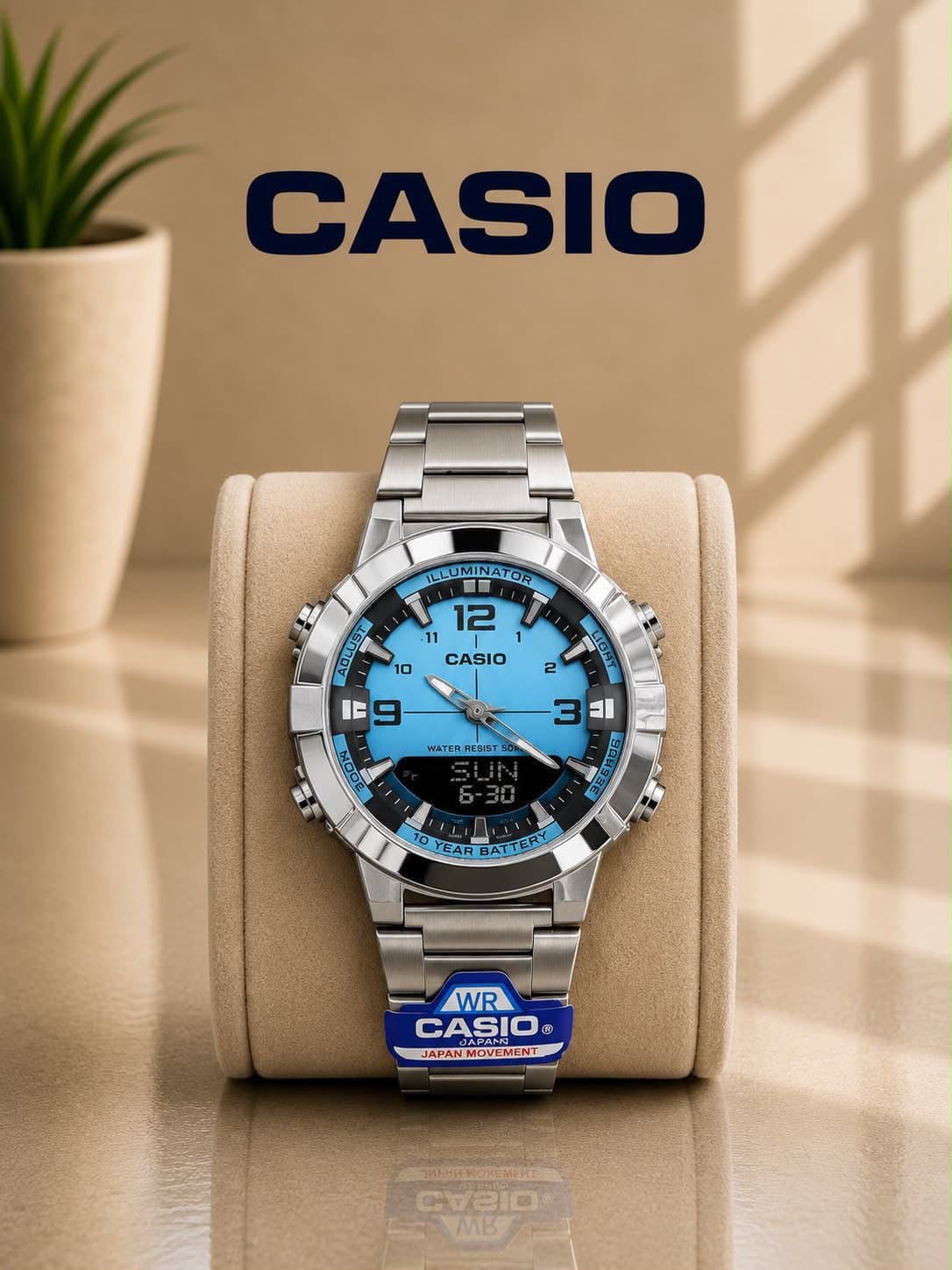 Casio Illuminator 10-Year Battery Stainless Steel Sport Watch Collection