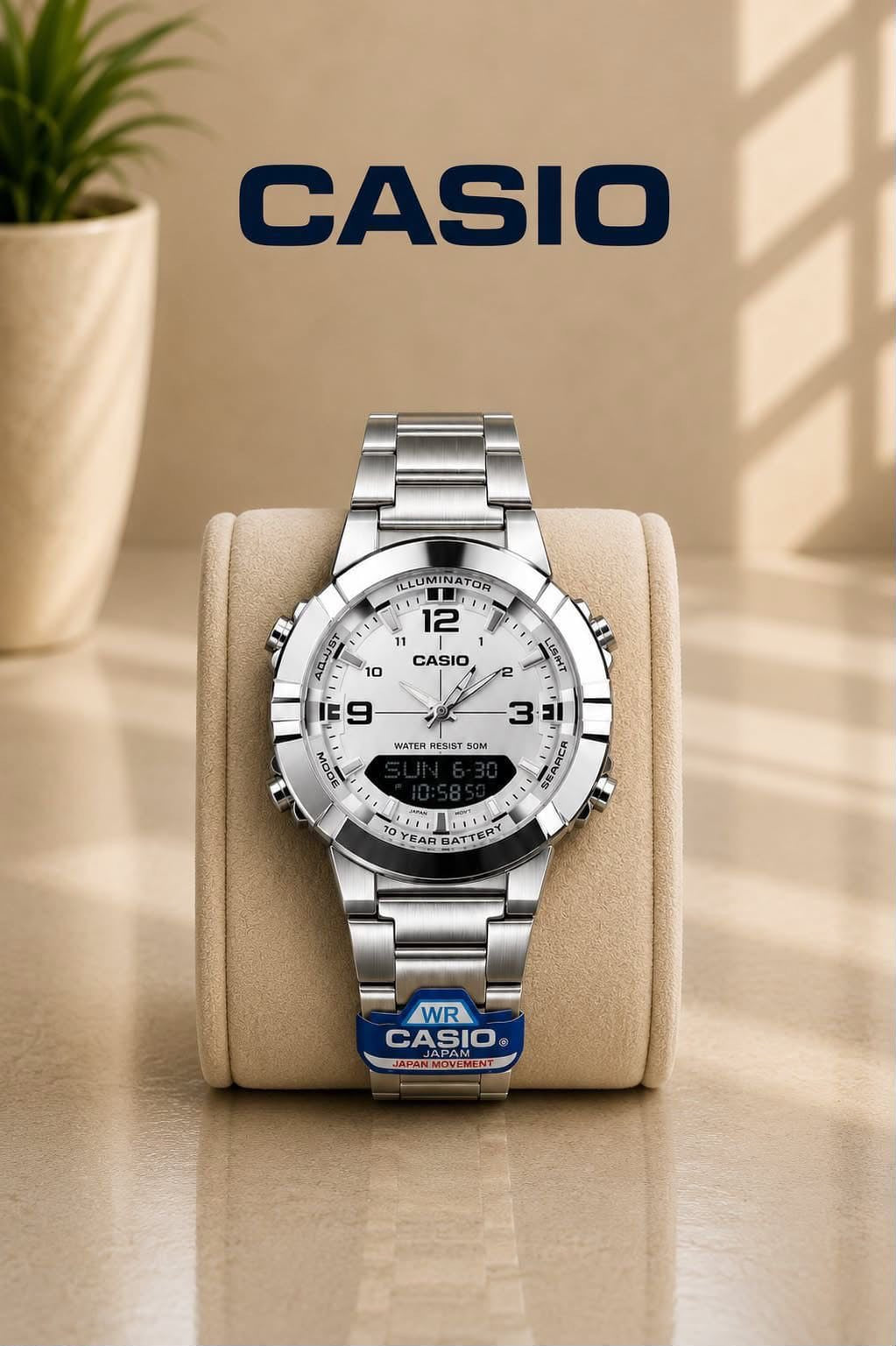 Casio Illuminator 10-Year Battery Stainless Steel Sport Watch Collection