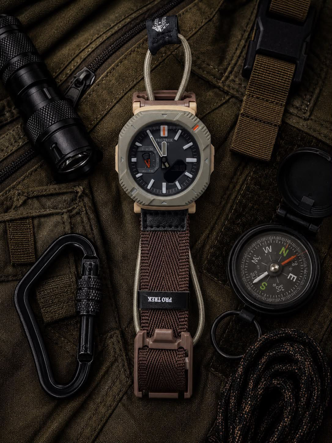 Casio Pro Trek Rugged Outdoor Analog-Digital Tactical Sport Watch