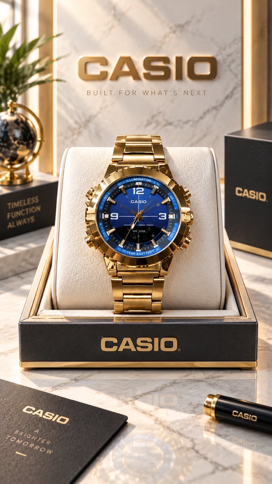 Casio Illuminator 10-Year Battery Stainless Steel Sport Watch Collection