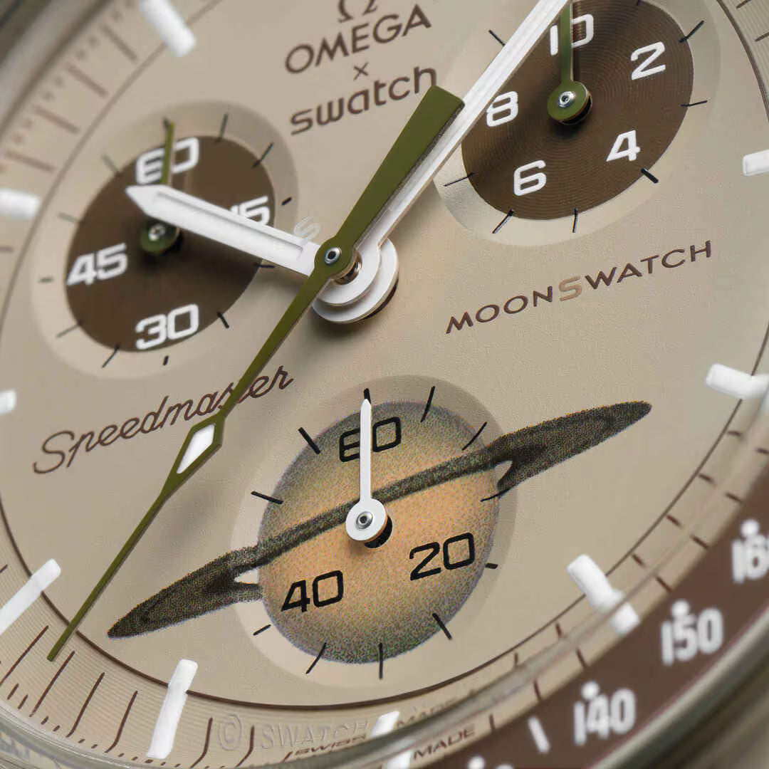 OMEGA × Swatch Bioceramic MoonSwatch – Mission to Saturn (SO33T100)