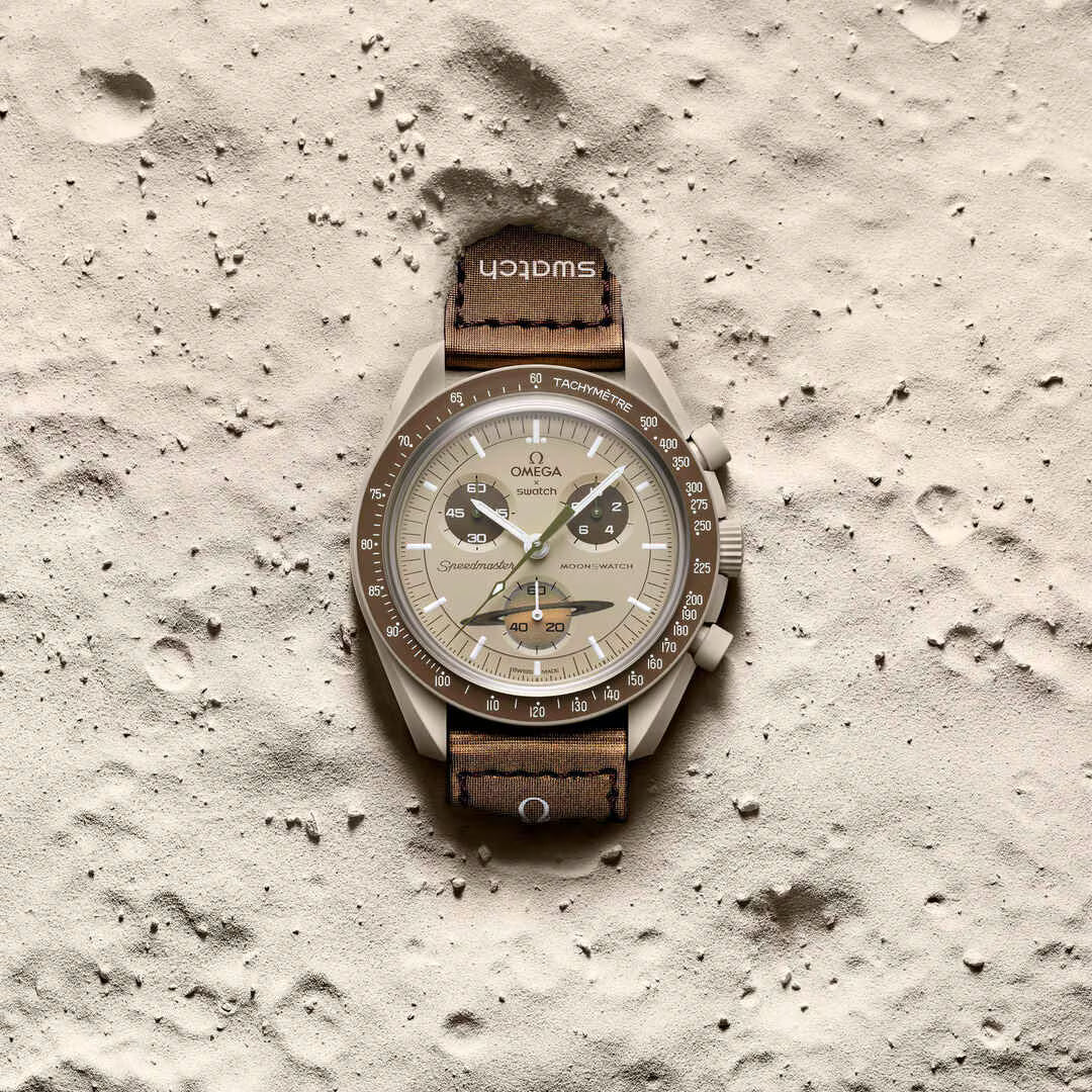 OMEGA × Swatch Bioceramic MoonSwatch – Mission to Saturn (SO33T100)